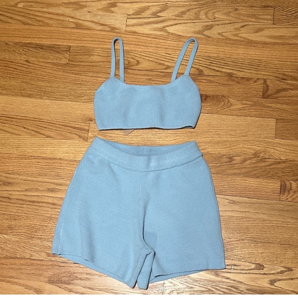 SKIMS Light Blue Knit Set